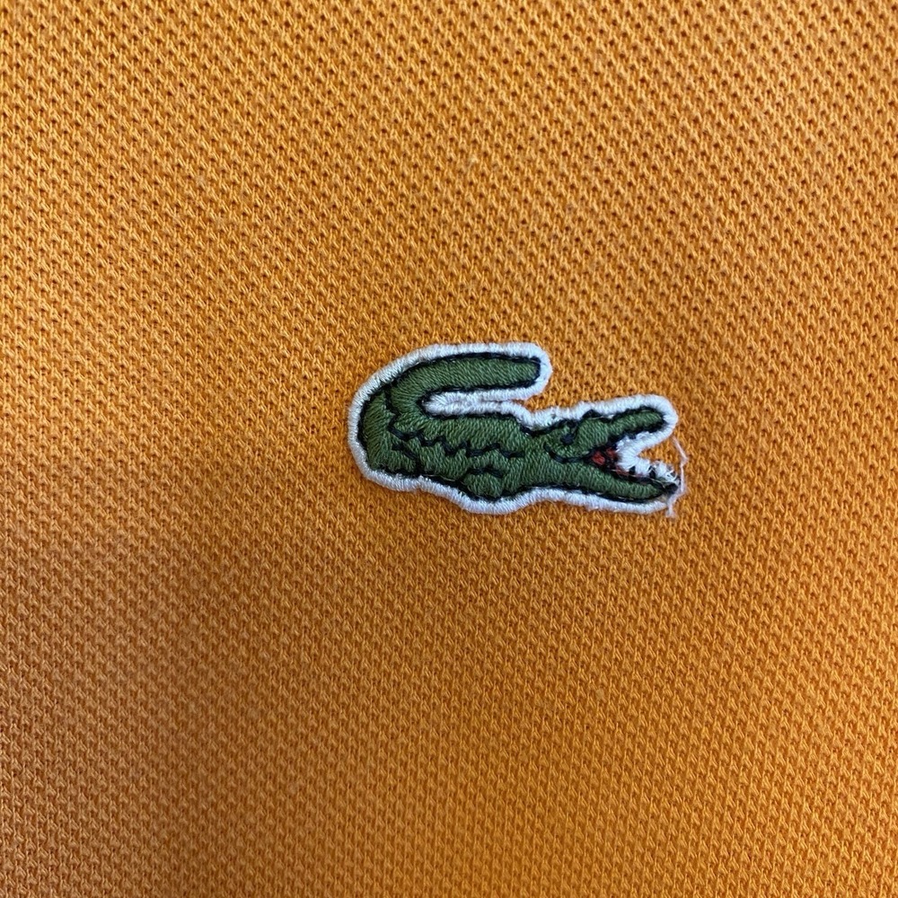 Vintage Orange Short Sleeve LaCoste Polo Shirt 100% Cotton Men's XL/6 - Picture 5 of 8